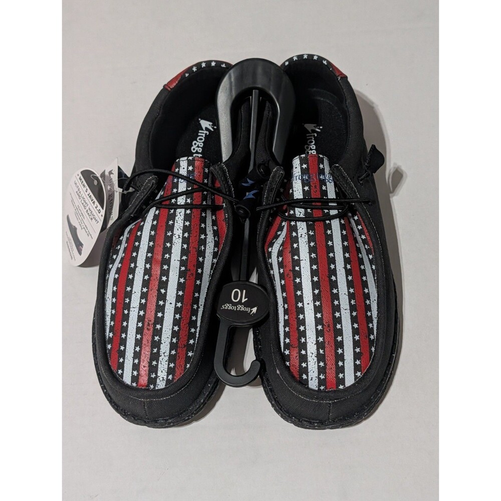Frogg Toggs Java 2.0 Men 10 SlipOn Loafers American Flag Shoes Stars Stripes NWT